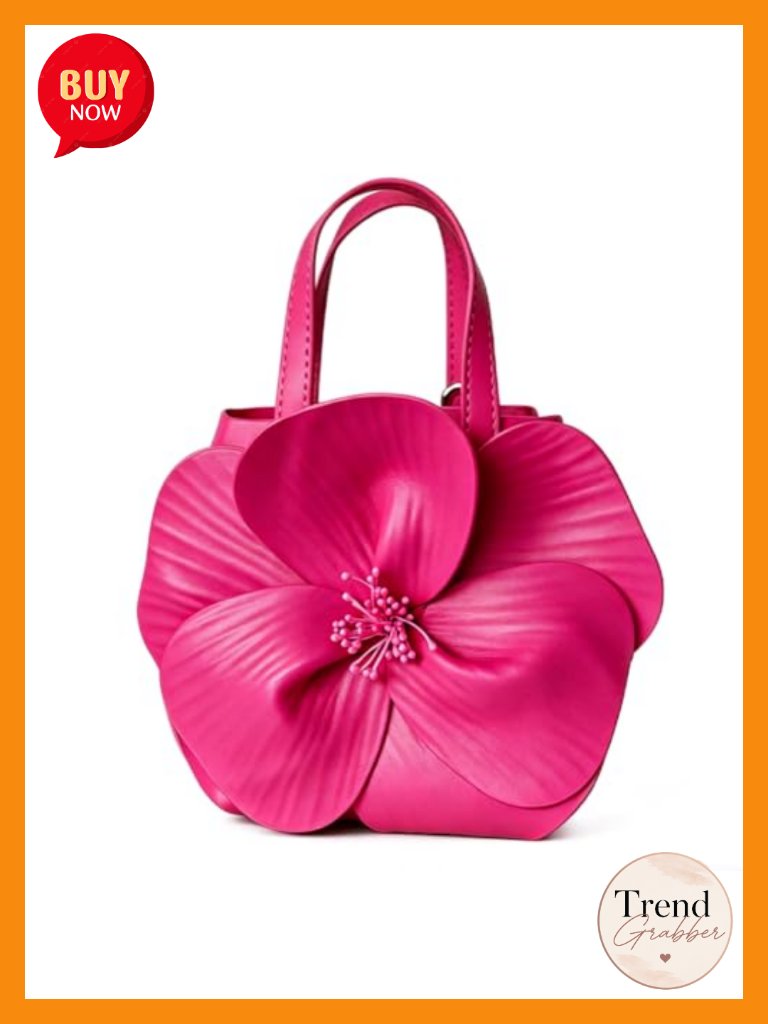Mini Flower Evening Purse Floral Clutch For Women Pu Leather Handbag With Chain